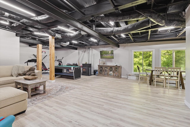 5885 Lammers Rd, Hastings, MI 49058 - below grade area featuring wood finished floors