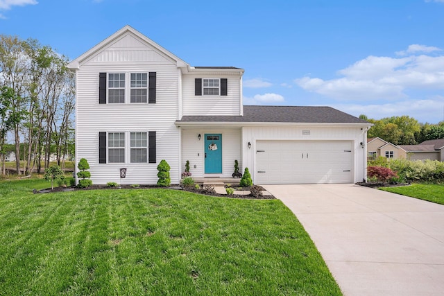 10900 Vine Leaf Cir, Allendale, MI 49401 - view of front of home featuring an attached garage, driveway, and a front yard