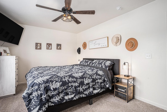 10900 Vine Leaf Cir, Allendale, MI 49401 - bedroom featuring carpet flooring, baseboards, and ceiling fan
