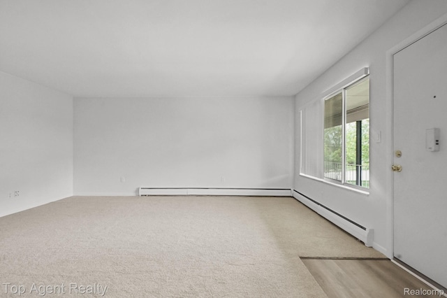 2125 Clawson Ave Unit 207, Royal Oak, MI 48073 - spare room with a baseboard radiator, carpet, and a baseboard heating unit