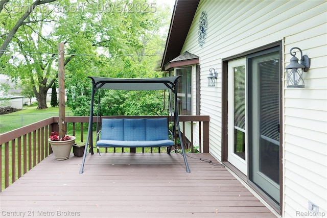 4447 Stanley Rd, Genesee, MI 48437 - deck featuring an outdoor living space