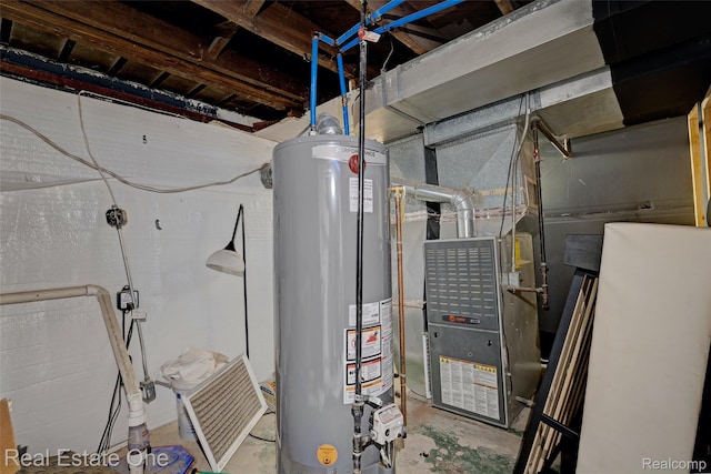 86 Marquette St, Pontiac, MI 48342 - utility room with gas water heater and heating unit