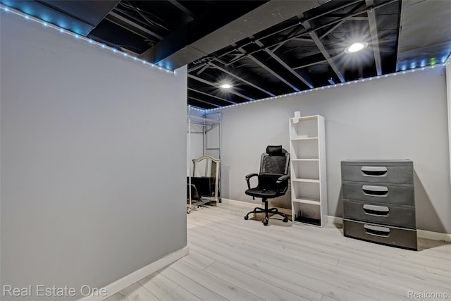 86 Marquette St, Pontiac, MI 48342 - office space with baseboards and wood finished floors