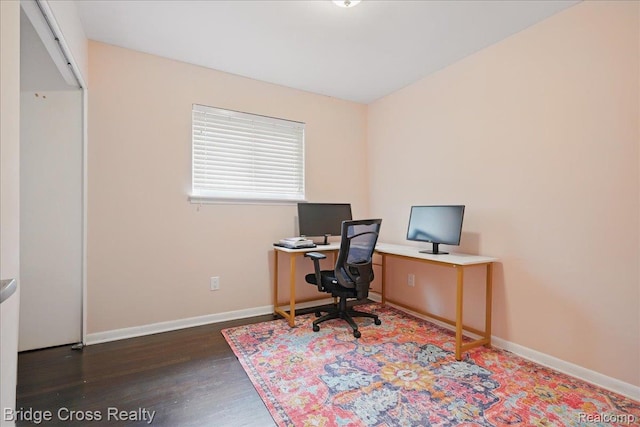 23850 Barfield St, Farmington, MI 48336 - office featuring wood finished floors and baseboards