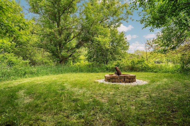 4388 Lori Lynn Ln, Whitmore Lake, MI 48189 - view of yard with a fire pit