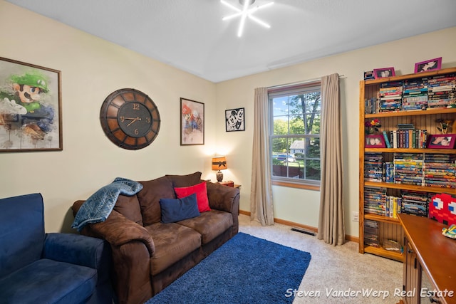 2567 Chippewa Trl, Muskegon, MI 49445 - living area featuring carpet and baseboards