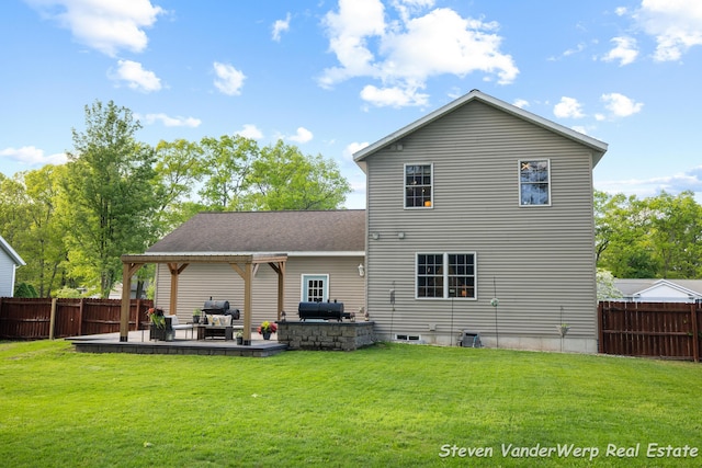 2567 Chippewa Trl, Muskegon, MI 49445 - rear view of property with a pergola and a patio