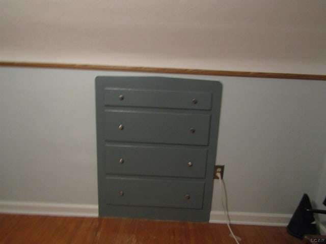 736 State St, Adrian, MI 49221 - detailed view of wood finished floors and baseboards