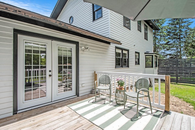 3025 Juneberry Ave SE, Grand Rapids, MI 49508 - wooden deck featuring french doors