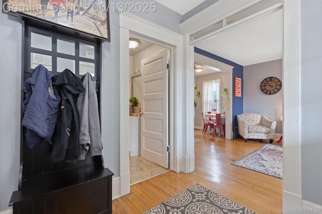 1 Jones St, Yale, MI 48097 - mudroom with hardwood / wood-style flooring and baseboards
