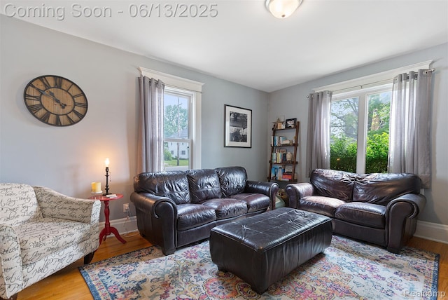 1 Jones St, Yale, MI 48097 - living area with plenty of natural light, wood finished floors, and baseboards