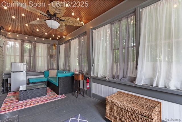 1 Jones St, Yale, MI 48097 - sunroom featuring wood ceiling and wood finished floors