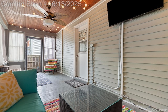 1 Jones St, Yale, MI 48097 - sunroom with a ceiling fan