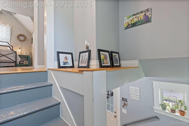 1 Jones St, Yale, MI 48097 - stairs featuring vaulted ceiling
