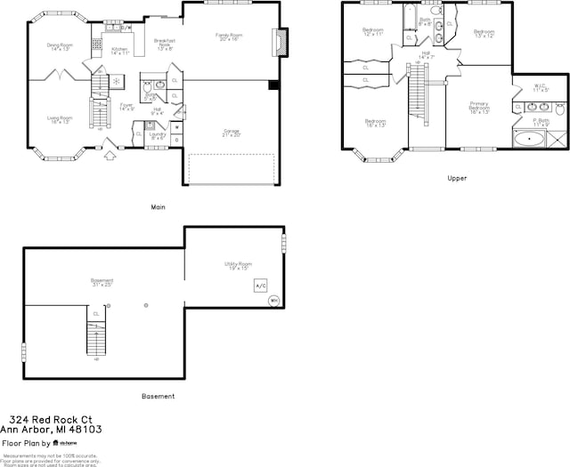 324 Redrock Ct, Ann Arbor, MI 48103 - room layout
