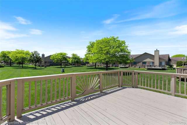 15380 Windmill Cir, Macomb, MI 48044 - deck featuring a residential view and a lawn
