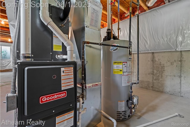 305 Beaver Run, Holly, MI 48442 - utility room with water heater and heating unit