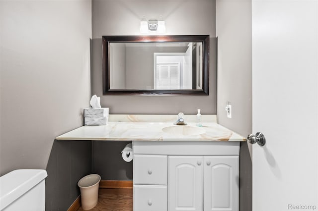 5138 Bayside Dr, Troy, MI 48098 - half bathroom with vanity and toilet