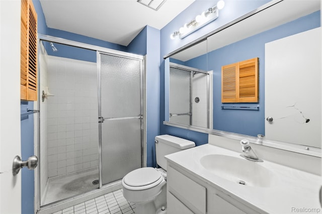 5138 Bayside Dr, Troy, MI 48098 - full bath with toilet, a stall shower, and tile patterned flooring