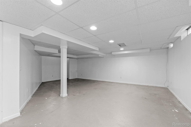 5138 Bayside Dr, Troy, MI 48098 - finished below grade area featuring baseboards and recessed lighting