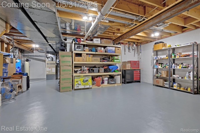 1572 S Hadley Rd, Ortonville, MI 48462 - unfinished below grade area with heating unit