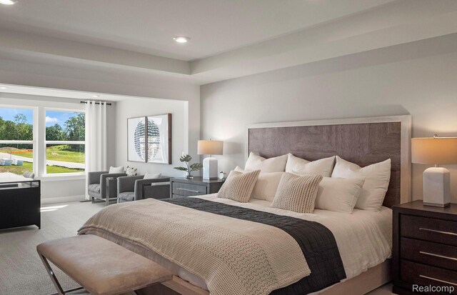 1777 Addison Cir, Walled Lake, MI 48390 - carpeted bedroom featuring recessed lighting and baseboards