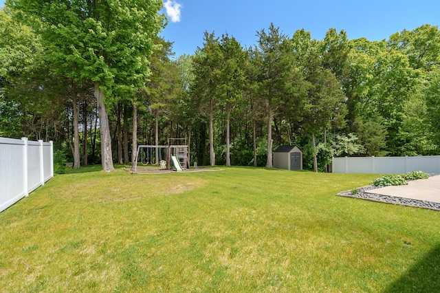 10126 Castle Creek Cir, Galesburg, MI 49053 - view of yard featuring a playground