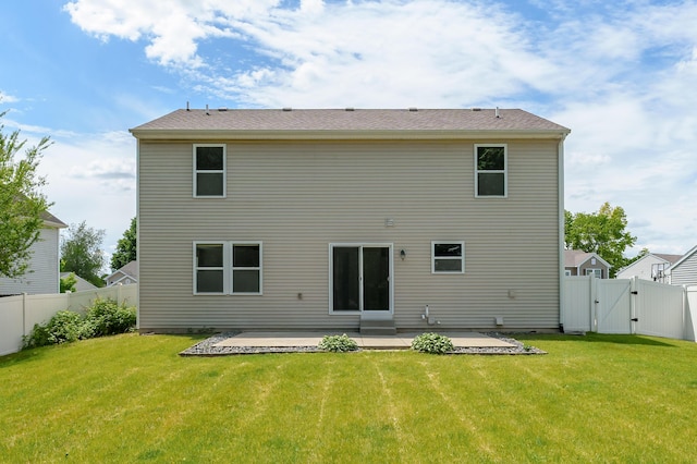 10126 Castle Creek Cir, Galesburg, MI 49053 - back of property featuring a gate and a patio area