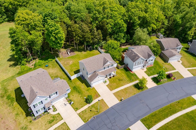 10126 Castle Creek Cir, Galesburg, MI 49053 - aerial view of residential area featuring a forest
