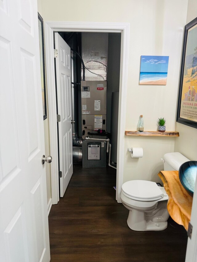 8287 Falkirk Dr, Indiana, IN 46123 - bathroom with wood finished floors and toilet