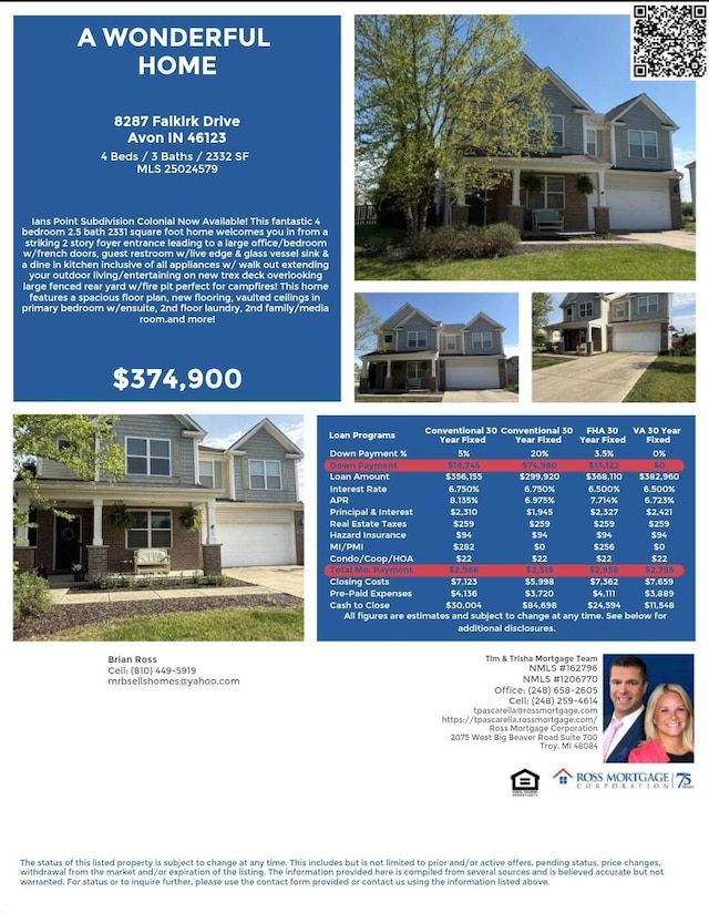 8287 Falkirk Dr, Indiana, IN 46123 - view of a document with a collage of images