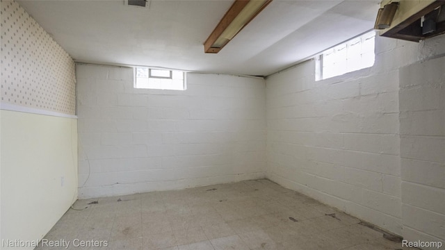 3446 17th St, Wyandotte, MI 48192 - below grade area featuring tile patterned floors