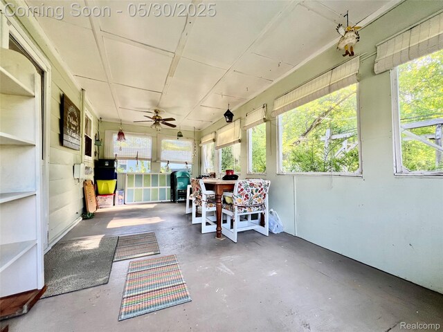 1865 Range Rd, Kimball, MI 48074 - sunroom with ceiling fan and healthy amount of natural light