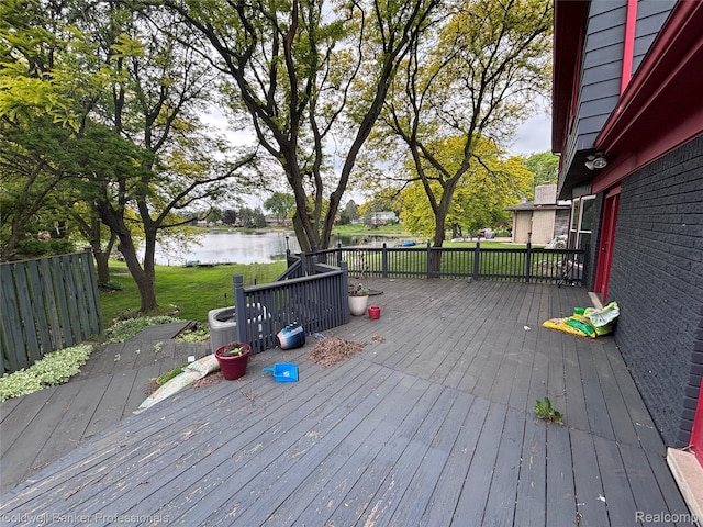 5550 25 Mile Rd, Shelby Twp, MI 48316 - deck with a water view and a lawn