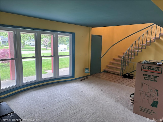 5550 25 Mile Rd, Shelby Twp, MI 48316 - carpeted foyer with stairs