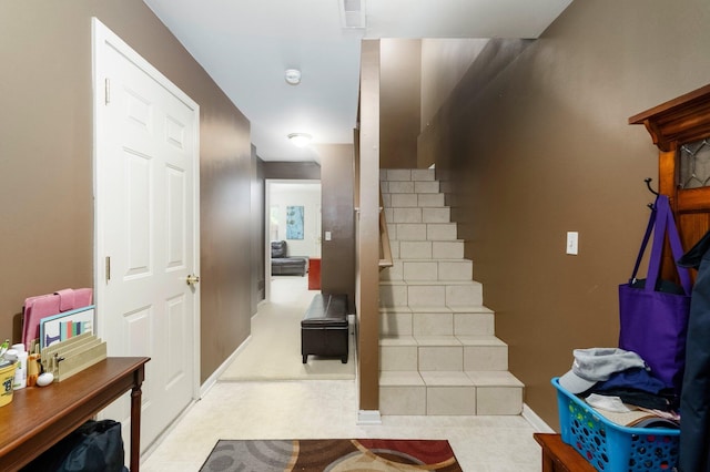 36438 Dominion Cir, Sterling Heights, MI 48310 - stairs featuring baseboards