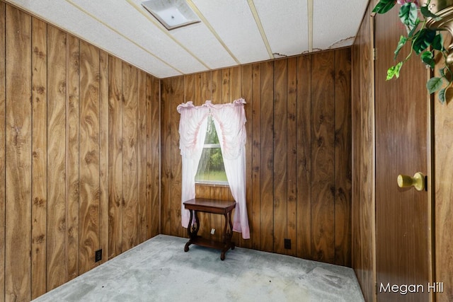 3570 109th Ave, Allegan, MI 49010 - unfurnished room featuring wood walls and carpet floors