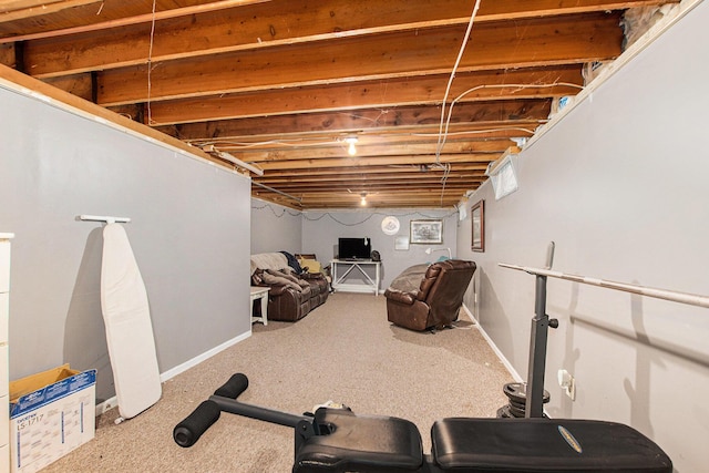 2290 Blissfield Ct, Muskegon, MI 49441 - workout area with carpet and baseboards