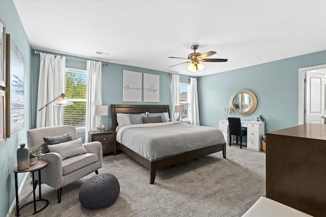 310 Fletcher St, Wixom, MI 48393 - bedroom with carpet floors and ceiling fan