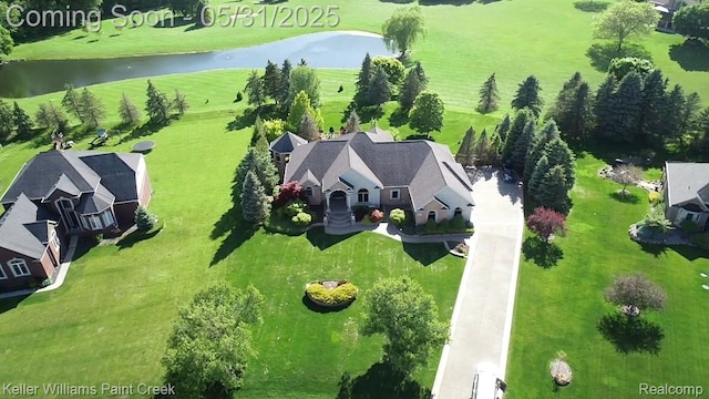 72755 Solanus Dr, Bruce, MI 48065 - view from above of property with a nearby body of water