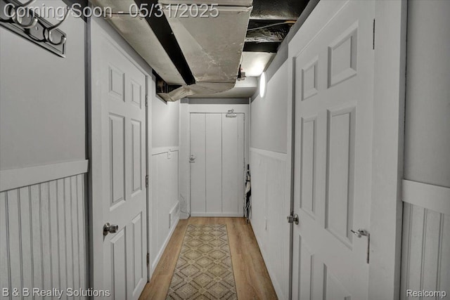 6624 Jefferson Rd, North Branch, MI 48461 - hall featuring light wood-type flooring and wainscoting