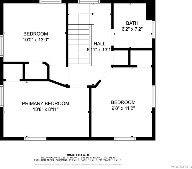 15480 Asbury Park, Detroit, MI 48227 - floor plan / room layout