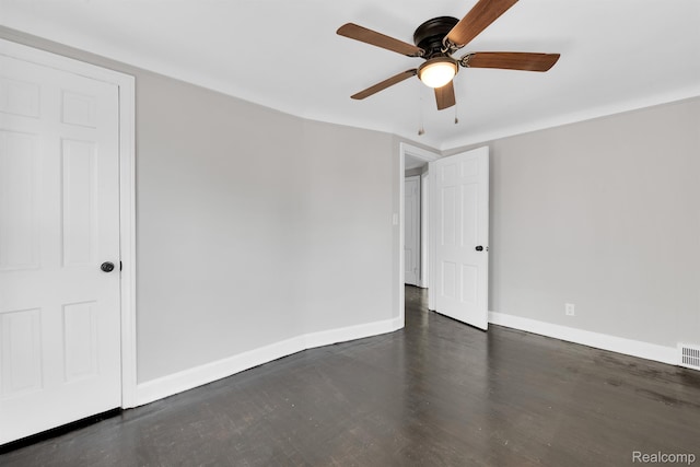 15480 Asbury Park, Detroit, MI 48227 - spare room with baseboards, ceiling fan, and wood finished floors