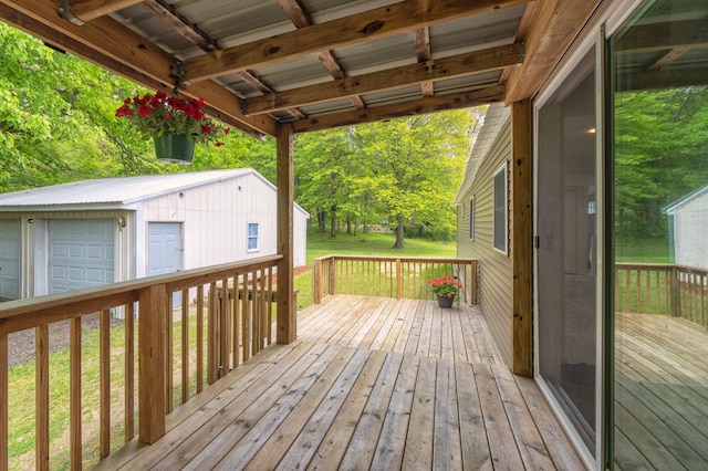 3687 111th Ave, Allegan, MI 49010 - deck featuring a lawn