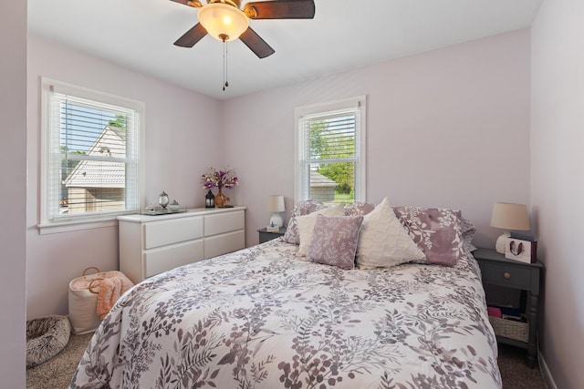 113 Greenleaf St, Onsted, MI 49265 - carpeted bedroom with multiple windows and a ceiling fan