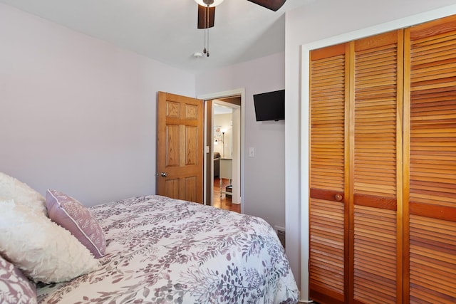 113 Greenleaf St, Onsted, MI 49265 - bedroom featuring a closet and a ceiling fan