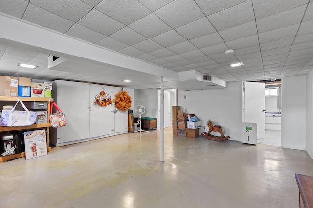 113 Greenleaf St, Onsted, MI 49265 - finished basement featuring a drop ceiling