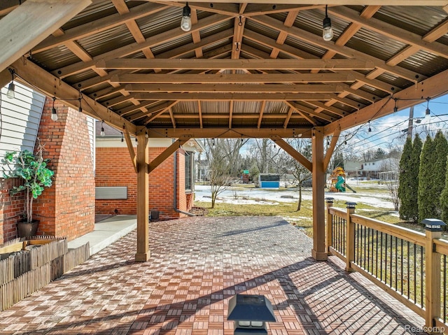 4173 Brandywyne Dr, Troy, MI 48098 - view of patio with a gazebo