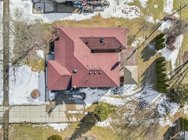 4173 Brandywyne Dr, Troy, MI 48098 - view of snowy aerial view