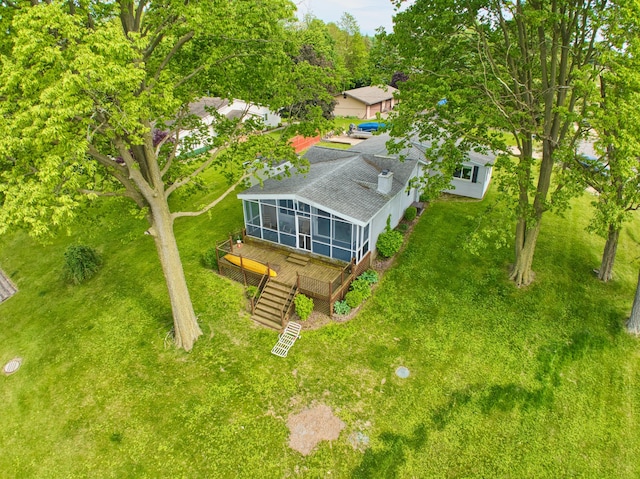 1352 Haughey Dr, Union City, MI 49094 - aerial view of property and surrounding area